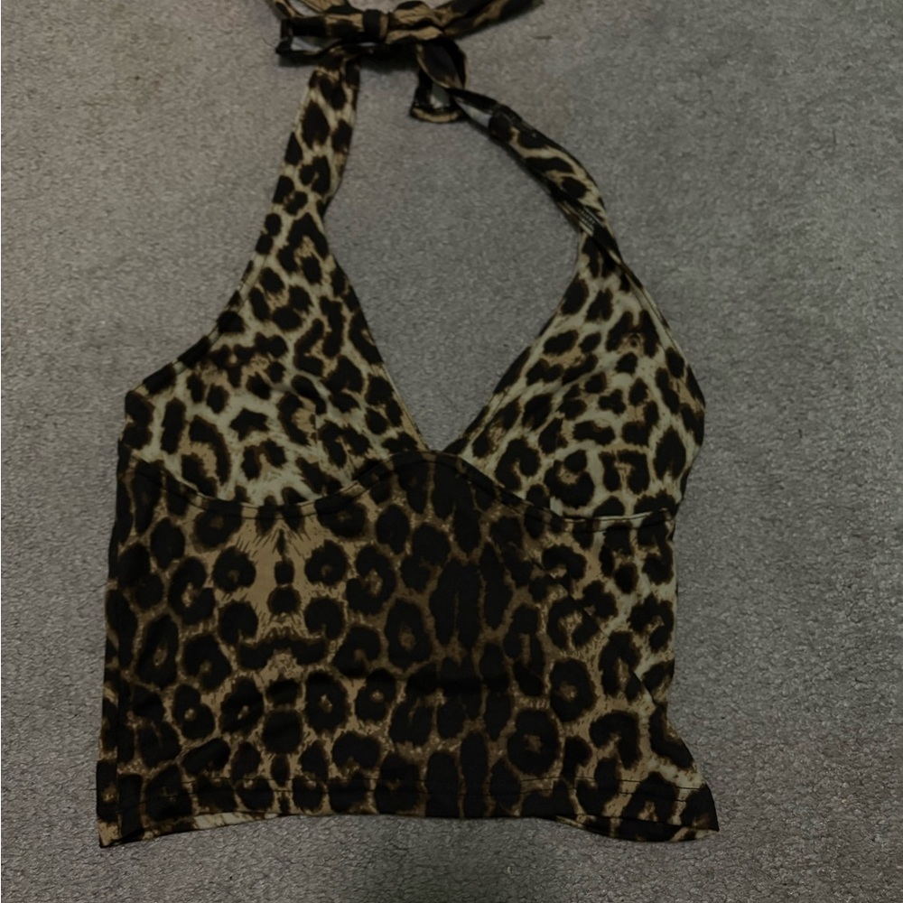 Leopard Print Halter Top
